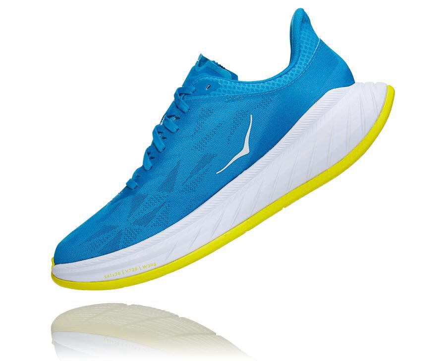 Tenis Hoka One One Masculino Azuis/Branco - Carbon X 2 - 107-OGVATU